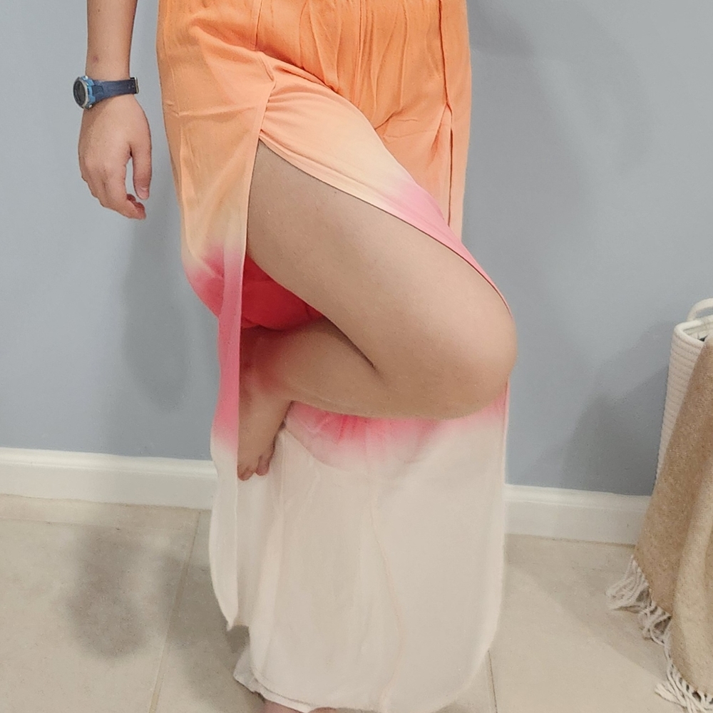 Young Fabulous & Broke Vibrant Orange Open Side Front Pants